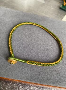 黄绿色极简手编手链补土补木简约古风款本命年手工时尚百搭手绳