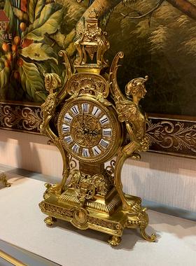 全铜时钟陶瓷烛台玄关壁炉客厅