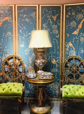 欧美陶瓷别墅会所花鸟香炉