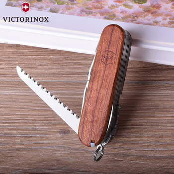 ຕົ້ນສະບັບ Victorinox Swiss Army Knife 91mm Solid Wood Hero 1.6794.69 Multifunctional Folding Sergeant's Knife Utility Knife