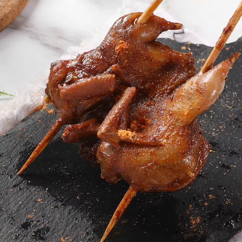 越汇红面大鹌鹑480克*5只烧烤油炸小吃腌制鹌鹑半成品香辣鹌鹑串,淘宝优惠券,粉丝福利购,淘宝优惠卷