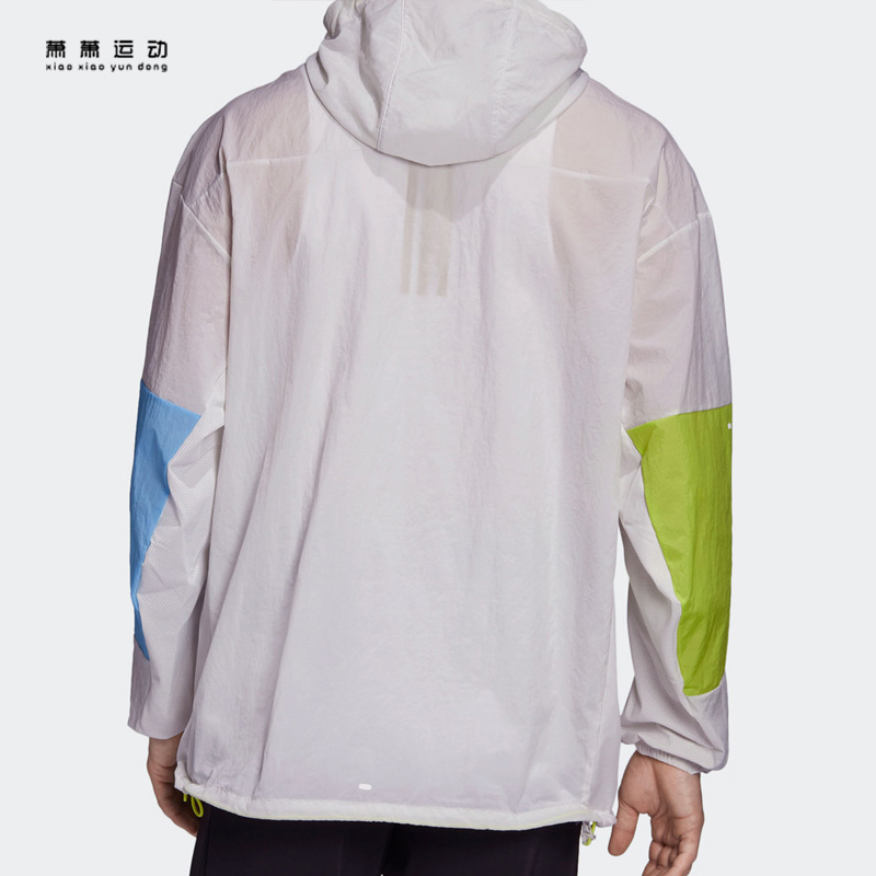 Adidas阿迪达斯男子薄款跑步服夏季防风套头透气外套卫衣GC8606 - 图2