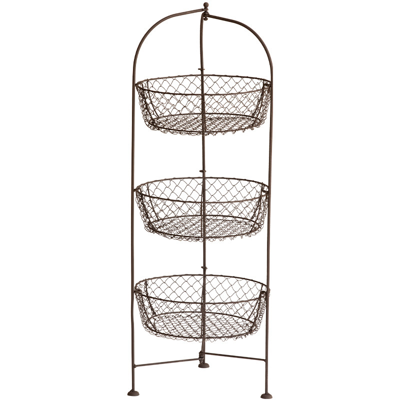 铁艺厨房菜篮子置物架家用蔬菜水果收纳篮多层落地展示架储物架,淘宝优惠券,粉丝福利购,淘宝优惠卷