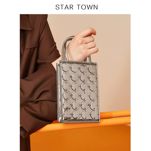 Серебряная портативная сумка для телефона, коллекция 2023