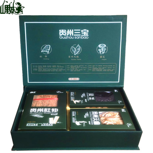 贵州特产山里妹贵州三宝750gX1盒包邮天麻灵芝杜仲厂家直销 - 图0