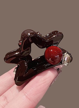韩版水钻珍珠星星抓夹女厂家批发高级感小号发夹后脑勺半扎鲨鱼夹