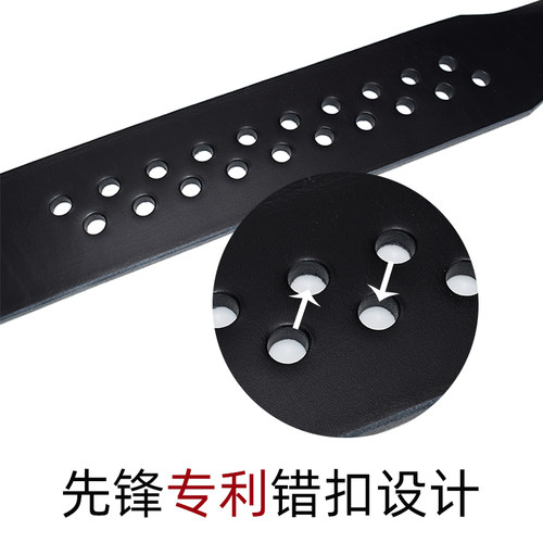 代购PIONEER先锋错扣腰带美国进口牛皮护腰力量举健身硬拉深蹲 - 图0