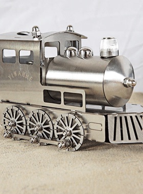 金属不锈钢火车头笔筒火车厢儿童