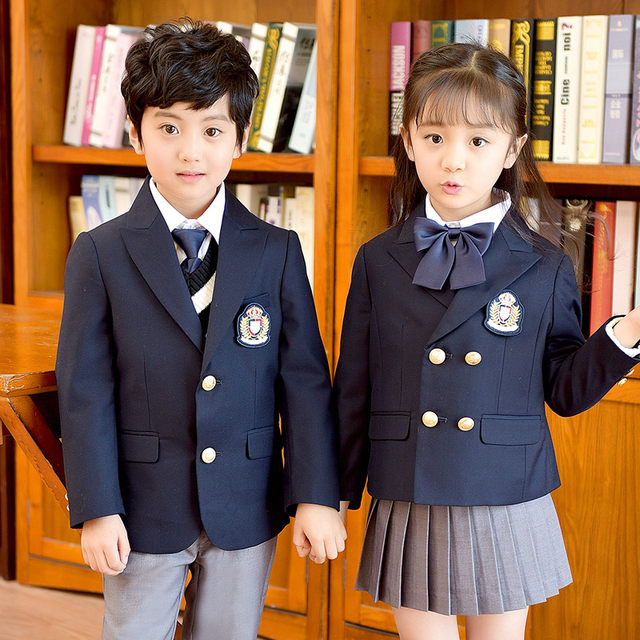Children's winter Korean style first grade primary school uniforms