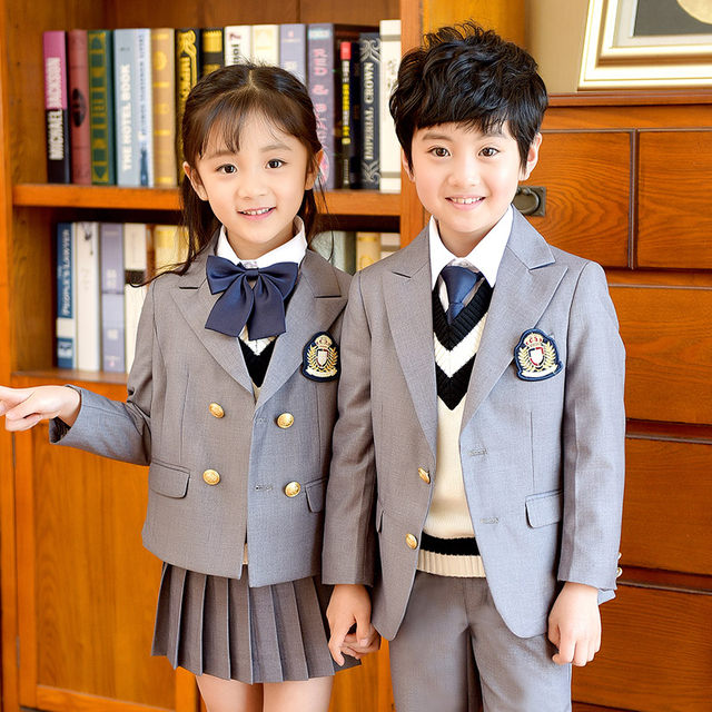 Children's winter Korean style first grade primary school uniforms