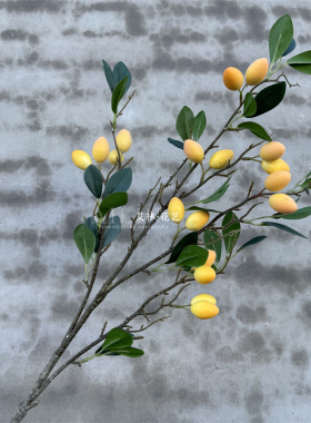 绿植橄榄果子枝塑料假花
