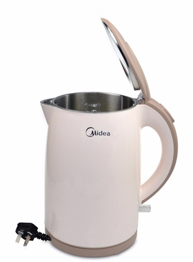 Midea/美的 MK-H415E2J电水壶双层防烫食品级304不锈钢材质1800W