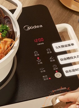 Midea/美的 HW2210家用2200W大功率多功能猛火双环控火不挑锅炒菜