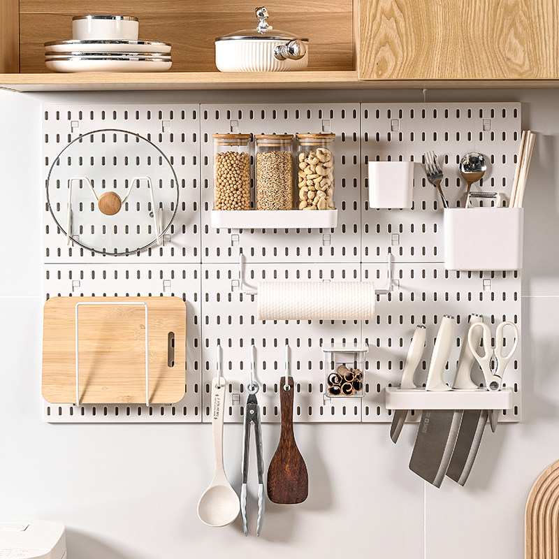 Punch-free hole-free board multi-function wall storage rack kitchen seasoning rack tool rack wall hanging knife rack storage box