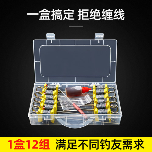 甲鱼钩新款线组全套成品盒装大力马歪嘴钩黑鱼鲶鱼黄辣丁王八老鳖 - 图1