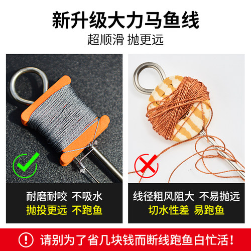 甲鱼钩钓 甲鱼 单 针全套 装老鳖神器工具线组排勾水团鱼大力马线 - 图0