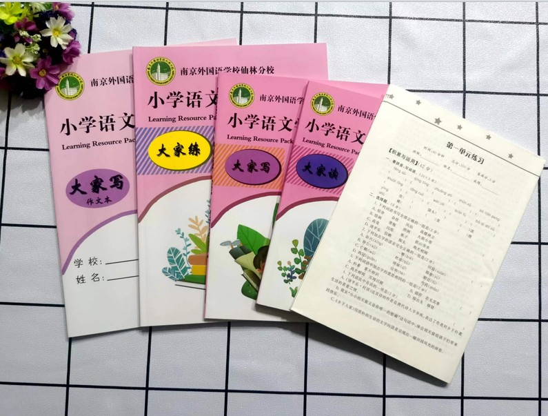 【5本套】2022春小学语文学习资源包四年级4年级下册含：试卷+大家读+大家练+大家写+作文本南京外国语学校仙林分校校本教材 - 图0