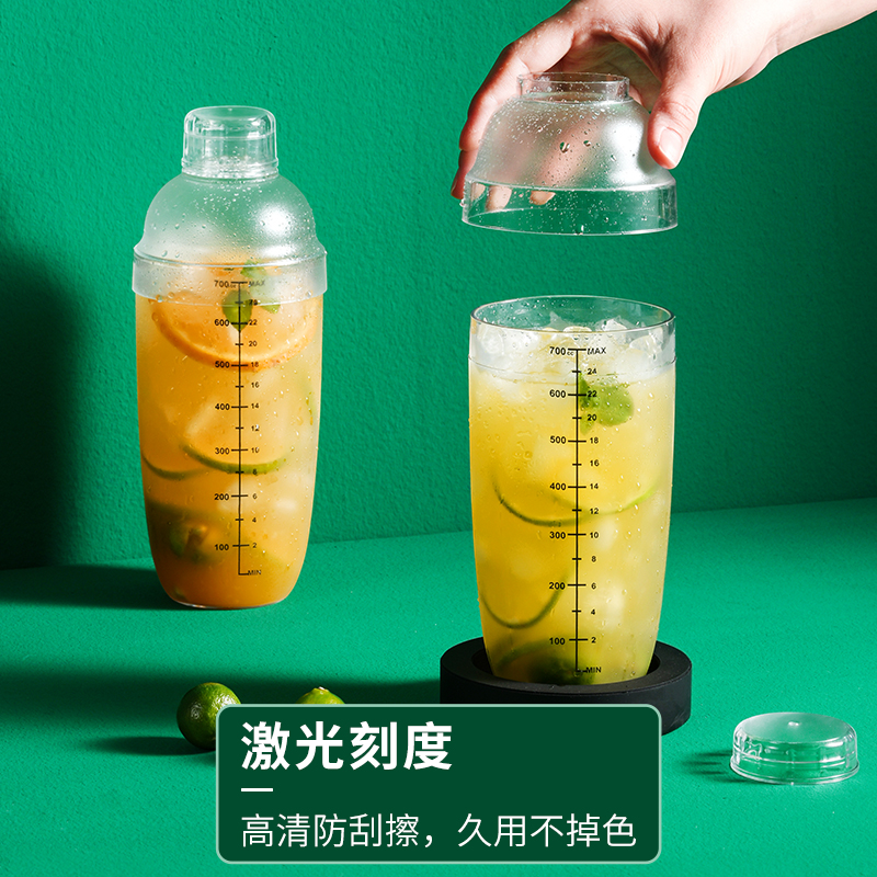 雪克杯手摇壶奶茶店专用调酒暴打手打柠檬茶饮料品制作工具一套装 - 图3