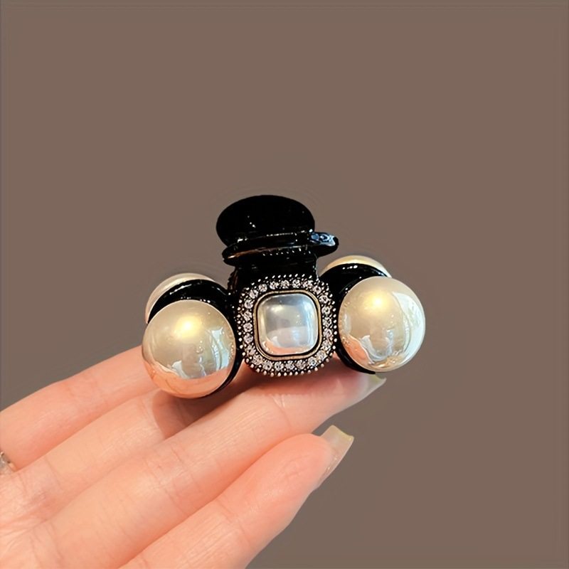 韩版复古气质珍珠发夹女网红盘发抓夹马尾夹简约鲨鱼夹时尚头饰,淘宝优惠券,粉丝福利购,淘宝优惠卷