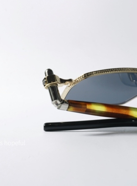 设计感窄框UV400防紫外线潮墨镜