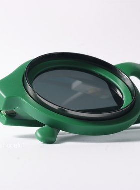 迷彩层次感UV400圆形近视潮墨镜