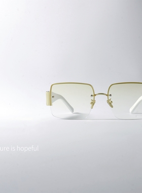 轻奢风格UV400无框渐变色墨镜