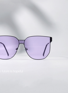 无边框一片式连体渐变绿色墨镜