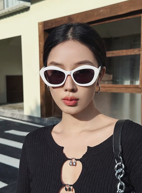 港风复古巧克力蛋糕色近视墨镜