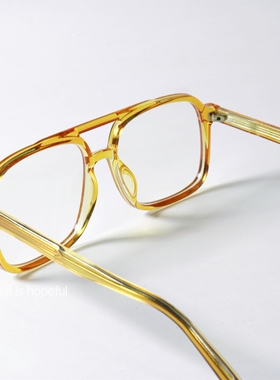 方形大框复古飞行员式近视墨镜