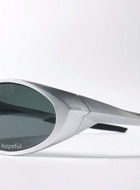 未来感椭圆形骑行墨镜UV400