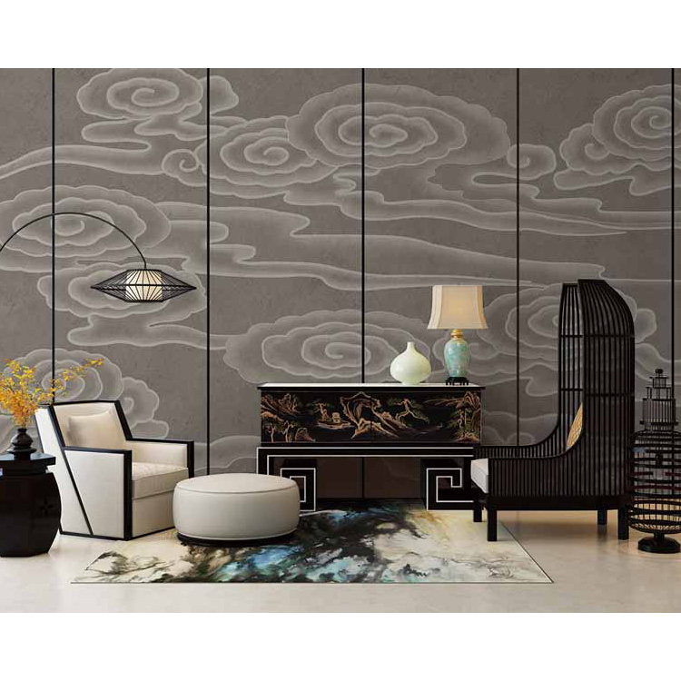 爱朵甄选无缝定制壁画 现代简约美式轻奢新中式咸鱼背景墙壁画,淘宝优惠券,粉丝福利购,淘宝优惠卷