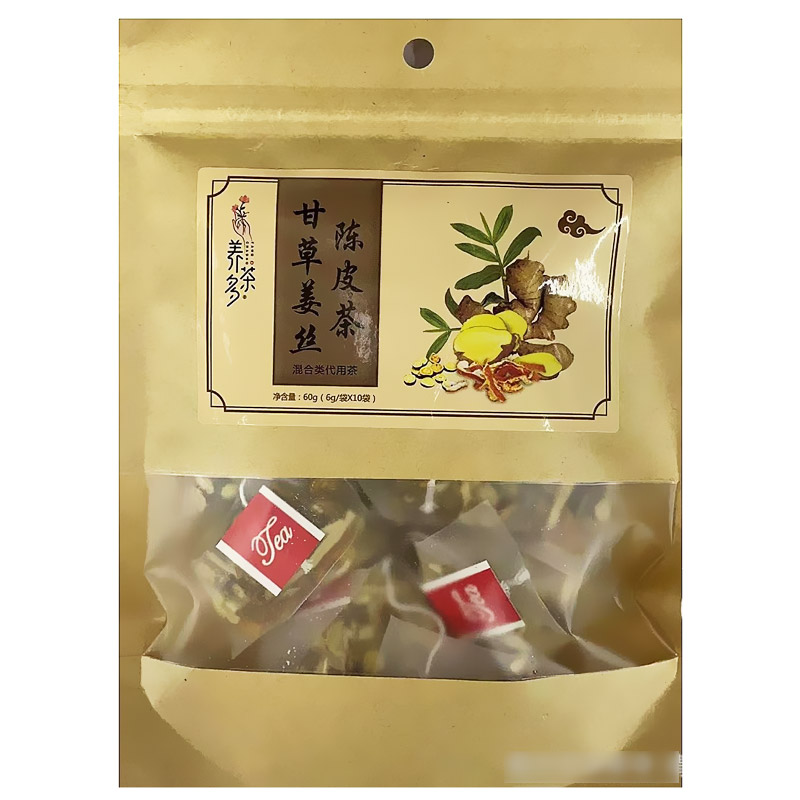 养茶多 甘草姜丝陈皮茶 江西国翔 6G*10袋 - 图0