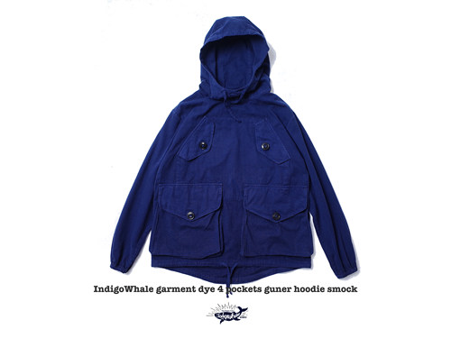 IndigoWhale 四袋套头美式复古帆布帽衫立体大口袋Guner Smock - 图3