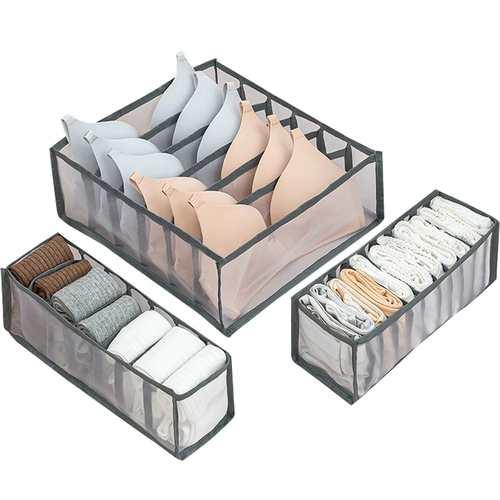 Коробка для хранения сеткой пряжи, носки, бюстгальтер -артефакт, брюки, отдельный шкаф -шкаф с сети с ящиком.