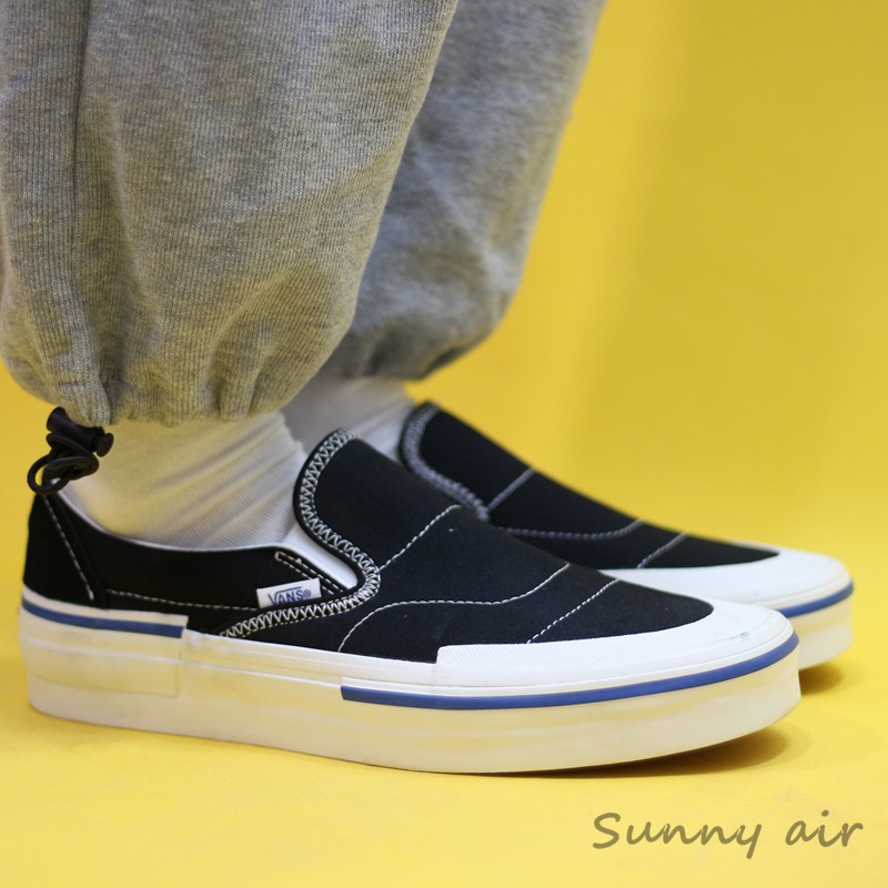 Sunny现货 VANS安纳海姆SLIP ON DX黑白帆布低帮板鞋VN000BW4BLK - 图0