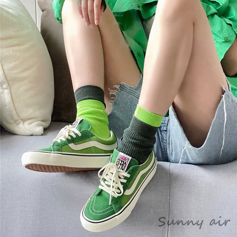 Sunny现货 VANS SK8 LOW SF牛油果绿低帮翻毛休闲板鞋VN0A4UWI4WS - 图1