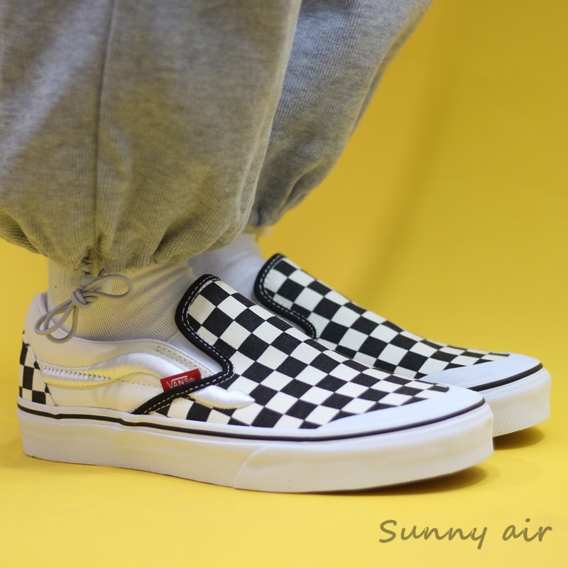 Sunny现货 VANS黑白棋盘格经典款SLIP ON帆布休闲板鞋VN000BW3BKC-图1