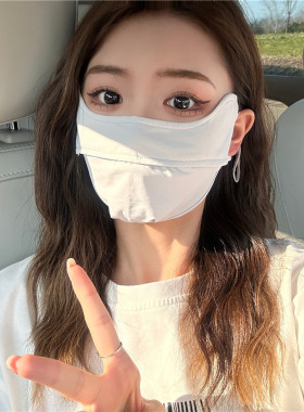 透气防晒口罩薄款冰丝降温面罩