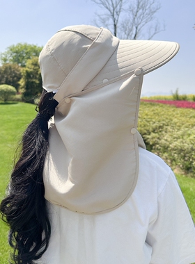 遮阳帽女士防晒面罩全脸太阳帽