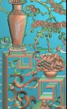 精雕图博古花瓶 福禄寿喜0621 东阳木雕工艺品挂件挂屏屏风手工