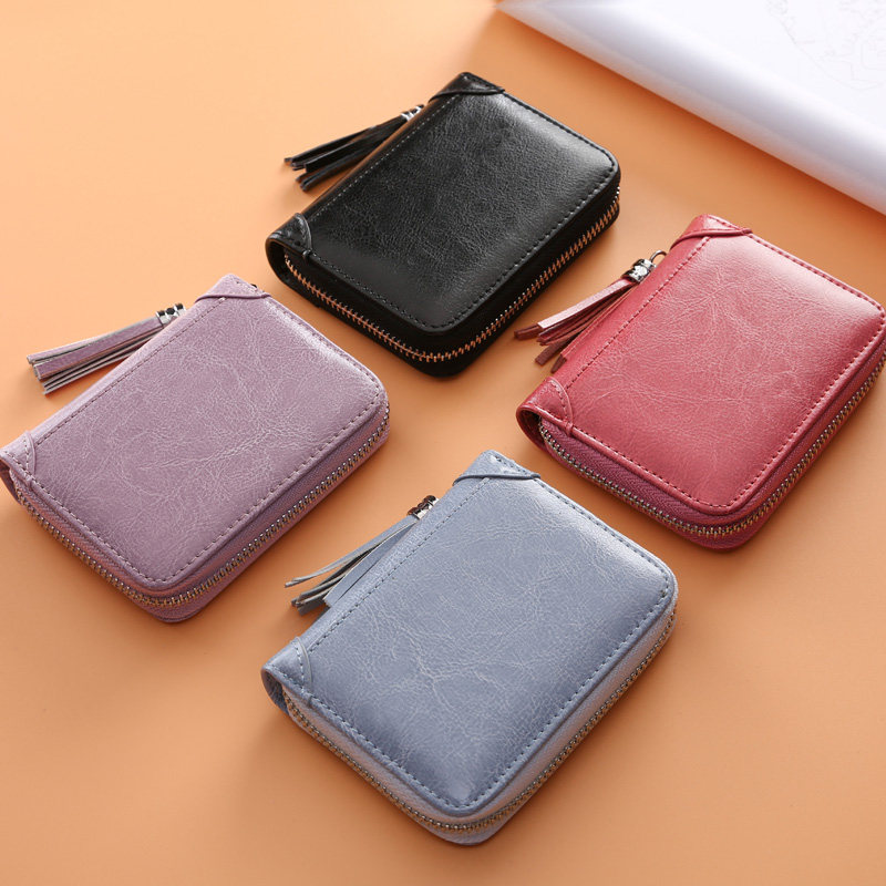 女式多卡位日韩简约迷你牛皮名片夹 geustos卡包