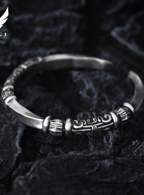 原创时来运转999纯银手镯