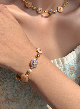 D家新款彩色蜜蜂手链女