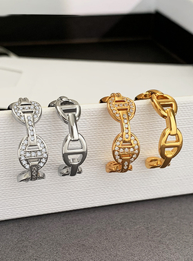 CD/D家字母猪鼻子戒指女