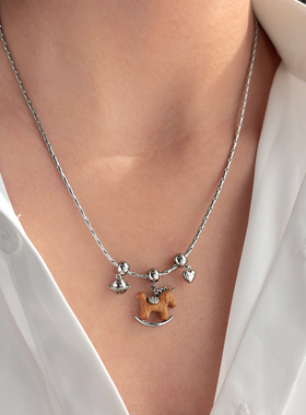 复古小马年项链女轻奢