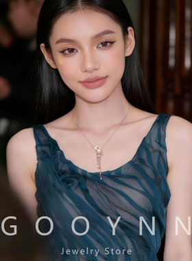 钻石流苏澳白珍珠吊坠项链