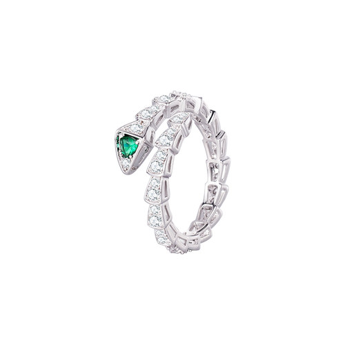 闪钻灵蛇形开口可调节戒指女轻奢小众高级感时尚个性冷淡风食指环 - 图3