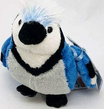 （代购）加拿大ganz仿真冠蓝鸦blue jay毛绒玩具公仔 - 图3