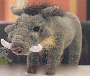 （定做）仿真疣猪warthog毛绒玩具公仔狮子王蓬蓬-图1