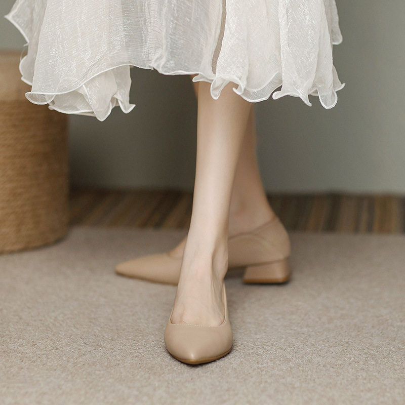 2026秋新款尖头软皮浅口奶奶船鞋平底单鞋软底孕妇瓢鞋女黑色百搭,淘宝优惠券,粉丝福利购,淘宝优惠卷